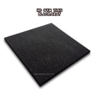 RUBBER FITNESS FLOORING HD GYM TILES (แผ่นยางกันกระแทกฟิตเนส รุ่น HD GYM) BLACK DOT GRAY SIZE 50x50x2.5CM WEIGHT 5KG 1Y.